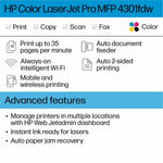 HP LaserJet Pro 4301fdw Wireless Laser Multifunction Printer - Colour - Alternate view 6