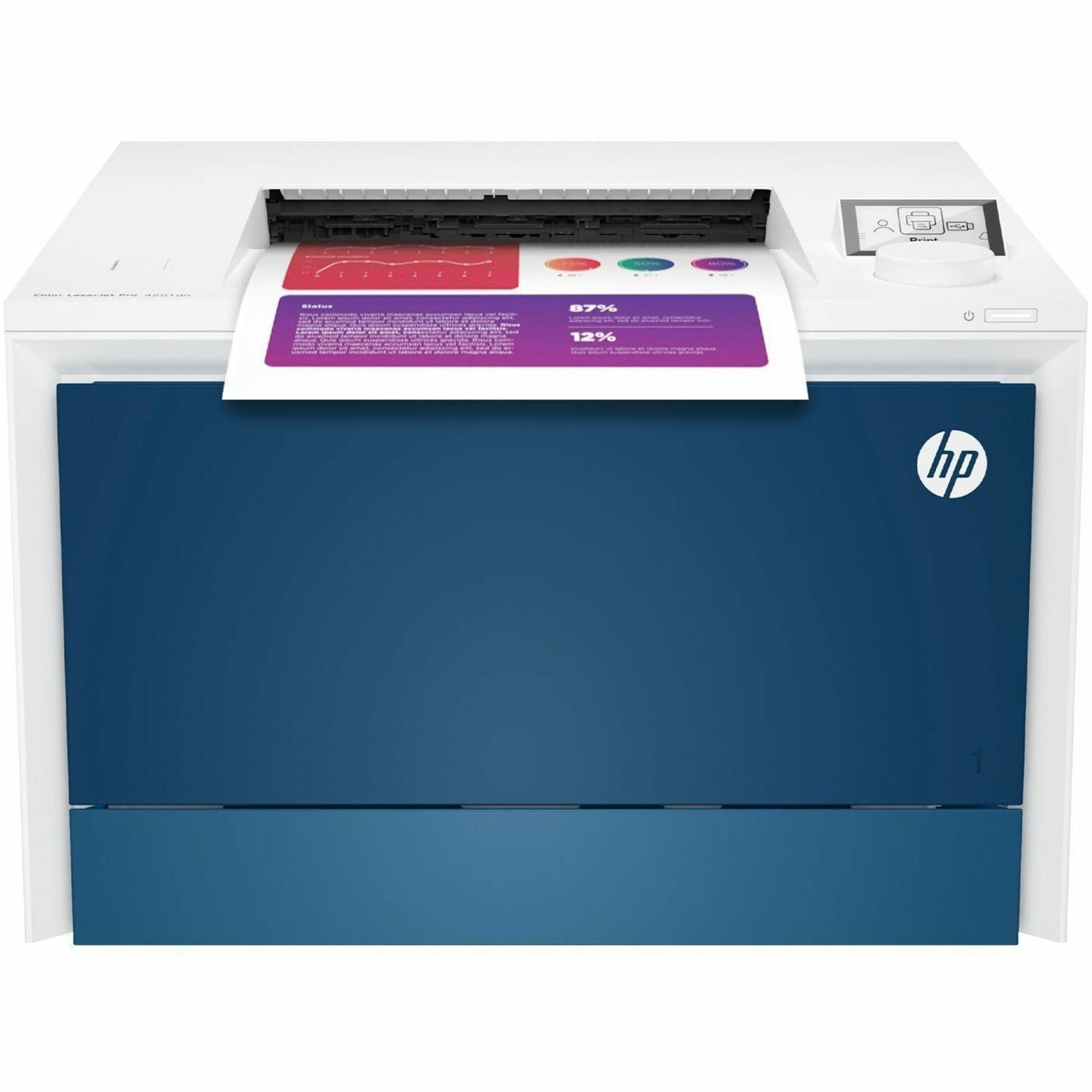 HP LaserJet Pro 4200 4201dn Desktop Wired Laser Printer - Colour - Top view