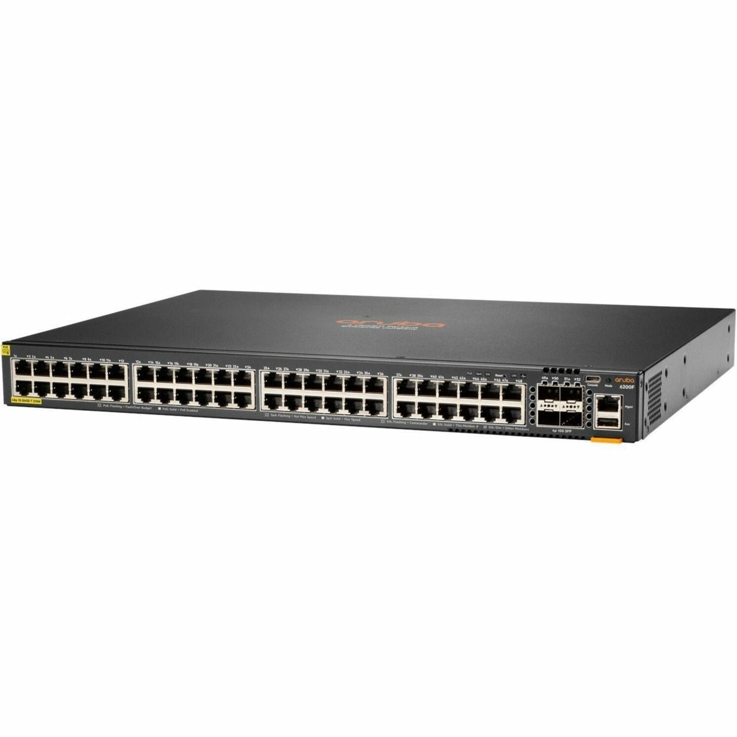 HPE CX 6200 JL727B 48.0 Ports Manageable Ethernet Switch - Gigabit Ethernet, 10 Gigabit Ethernet - 10/100/1000Base-T, 10GBase-X
