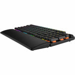 Asus ROG Strix Scope II 96 Wireless Gaming Keyboard - Compact - Wired/Wireless Connectivity - USB 2.0 Type A Interface - RGB LED - Black - Left view