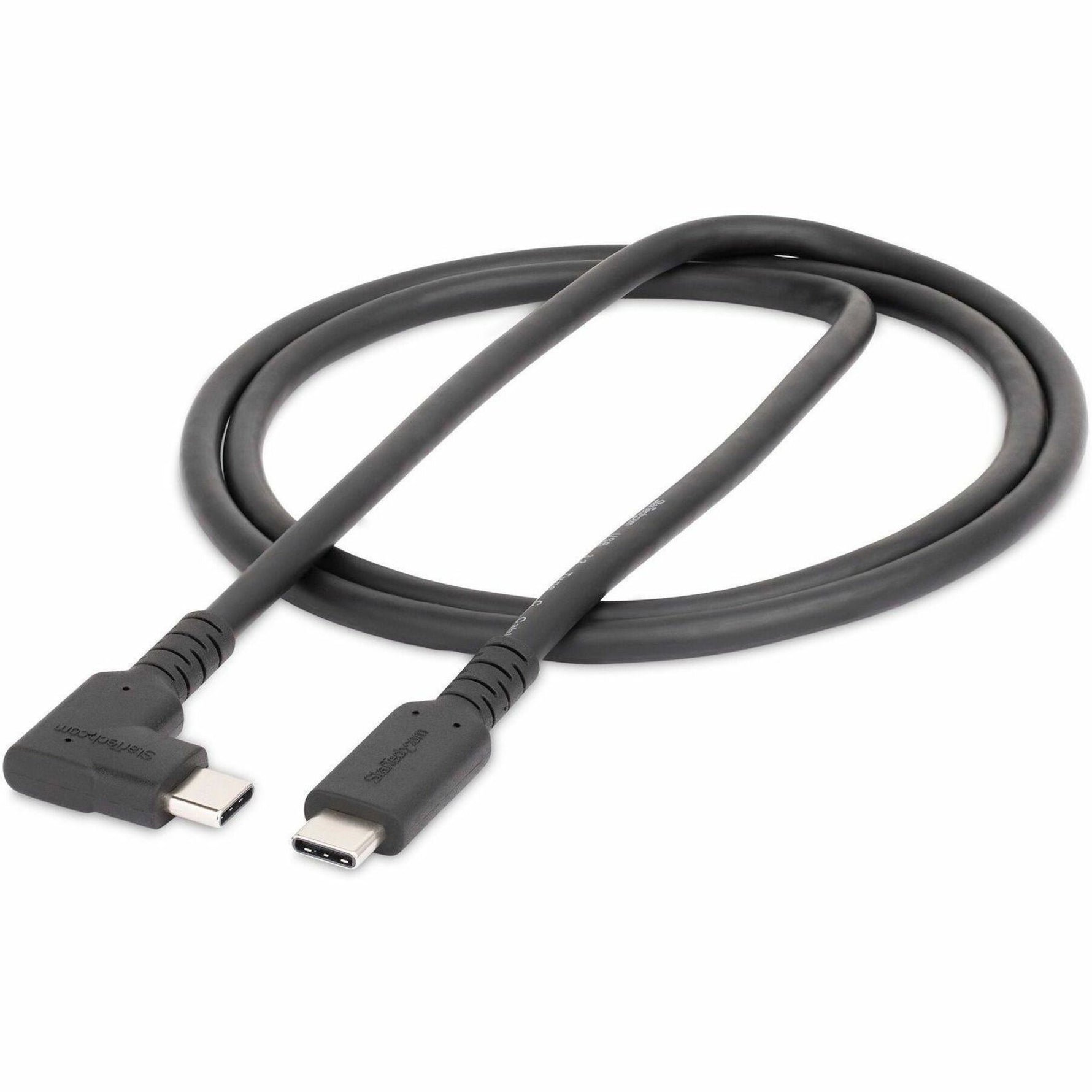 StarTech.com 3ft (1m) Rugged Right Angle USB-C Cable, USB 10 Gbps, USB C to C Data Transfer Cable, 100W PD, 4K 60Hz, 90 Degree USB-C Cable - Alternate view 6
