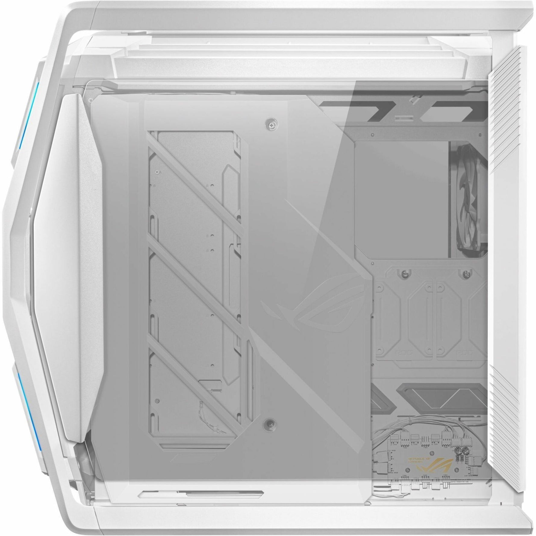 Asus ROG Hyperion GR701 Computer Case - EATX, ATX Motherboard Supported - Die-cast Aluminum Alloy, Aluminium, Metal, Tempered Glass - Left view