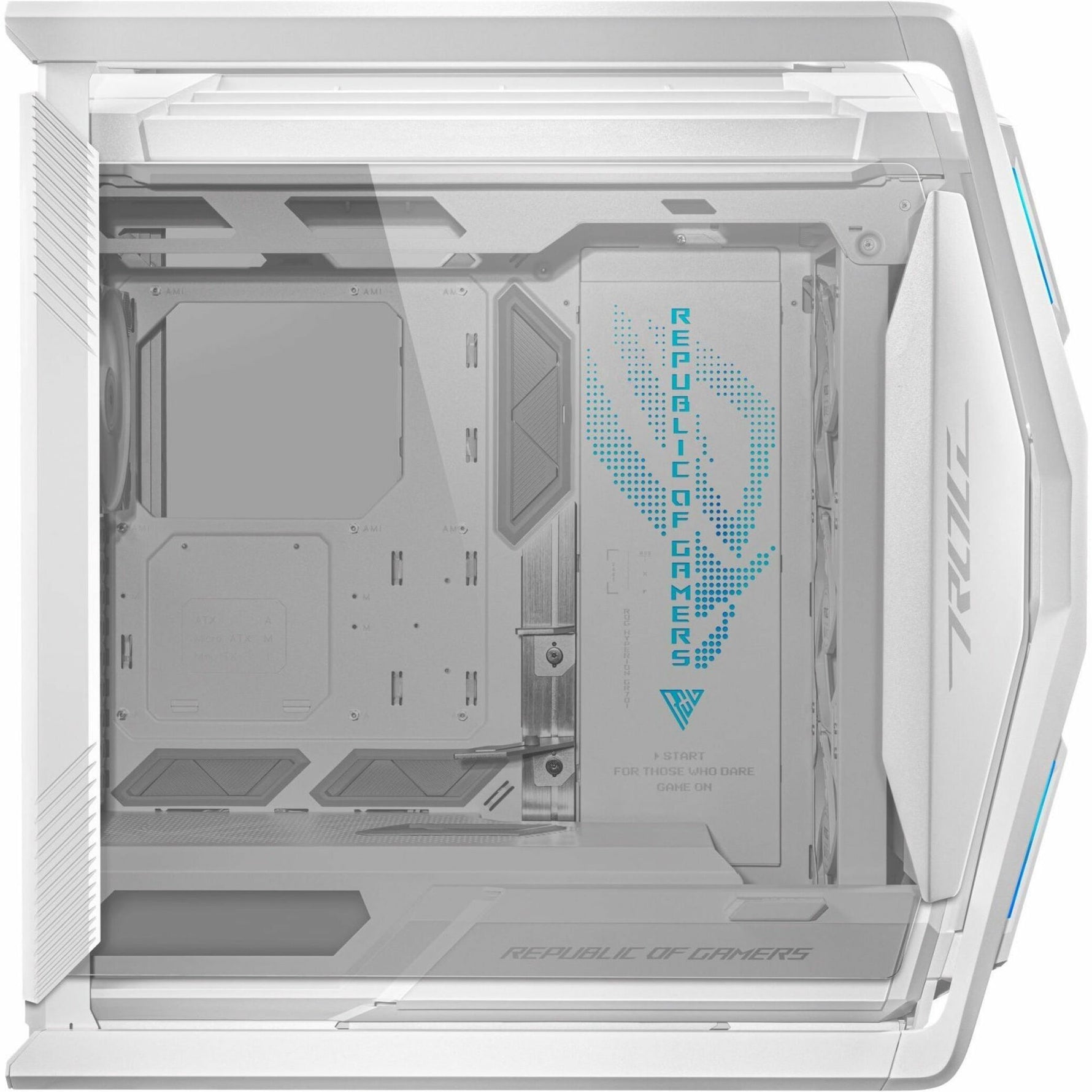 Asus ROG Hyperion GR701 Computer Case - EATX, ATX Motherboard Supported - Die-cast Aluminum Alloy, Aluminium, Metal, Tempered Glass - Right view