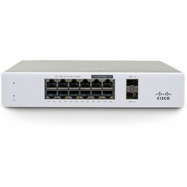 Meraki MS MS130-12X-HW 12 Ports Manageable Ethernet Switch - Gigabit Ethernet - 10/100/1000Base-T, 1000Base-X
