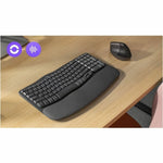 Logitech Wave Keys for Business Keyboard - Compact - Wireless Connectivity - USB Type A Interface - Graphite - Alternate view 6