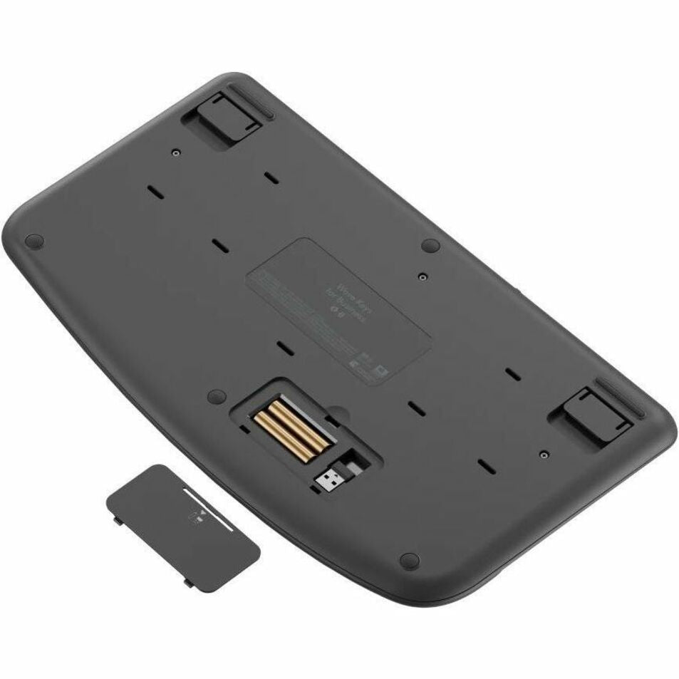 Logitech Wave Keys for Business Keyboard - Compact - Wireless Connectivity - USB Type A Interface - Graphite - Bottom view
