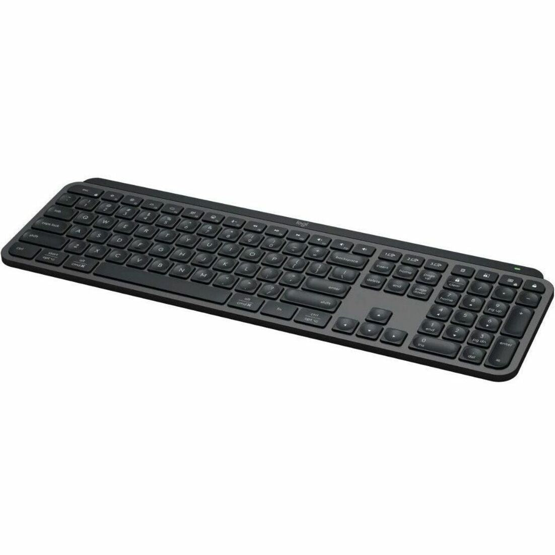 Logitech MX Keys S Keyboard - Full-size - Wireless Connectivity - USB Interface - English - Granite