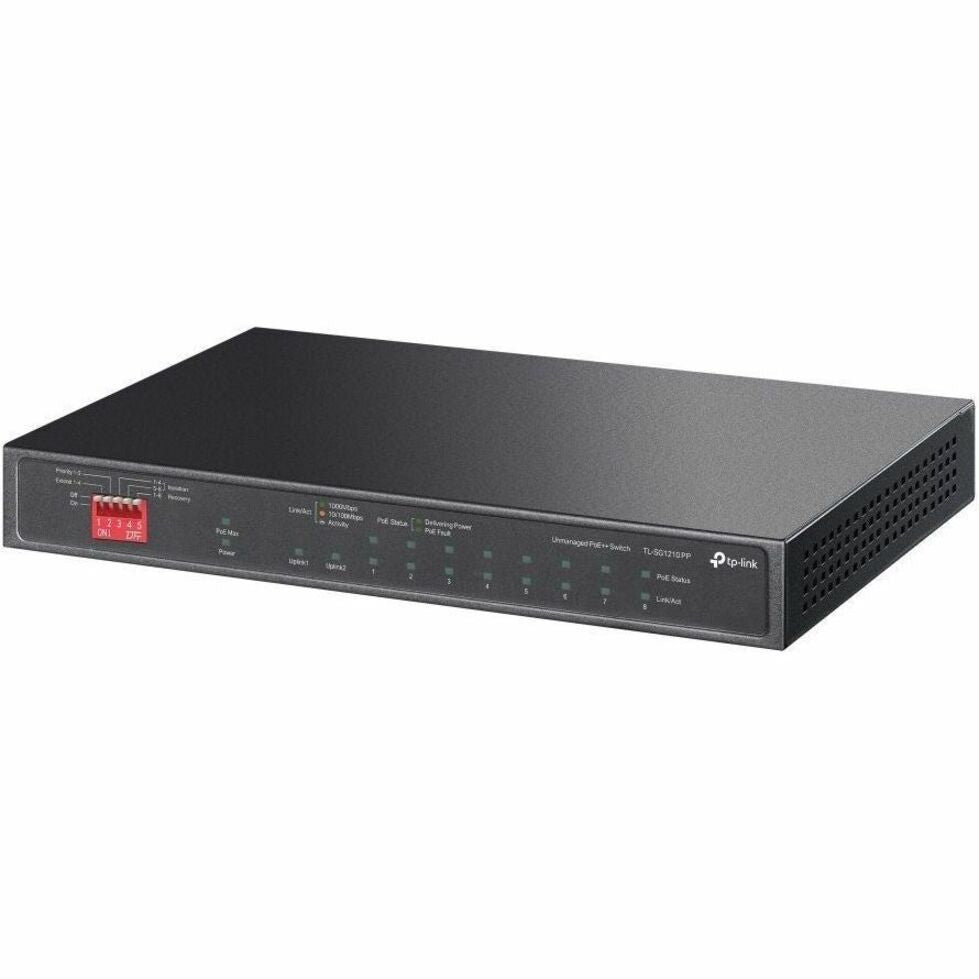 TP-Link TL-SG1210PP 10 Ports Ethernet Switch - Gigabit Ethernet - 1000Base-X, 10/100/1000Base-T