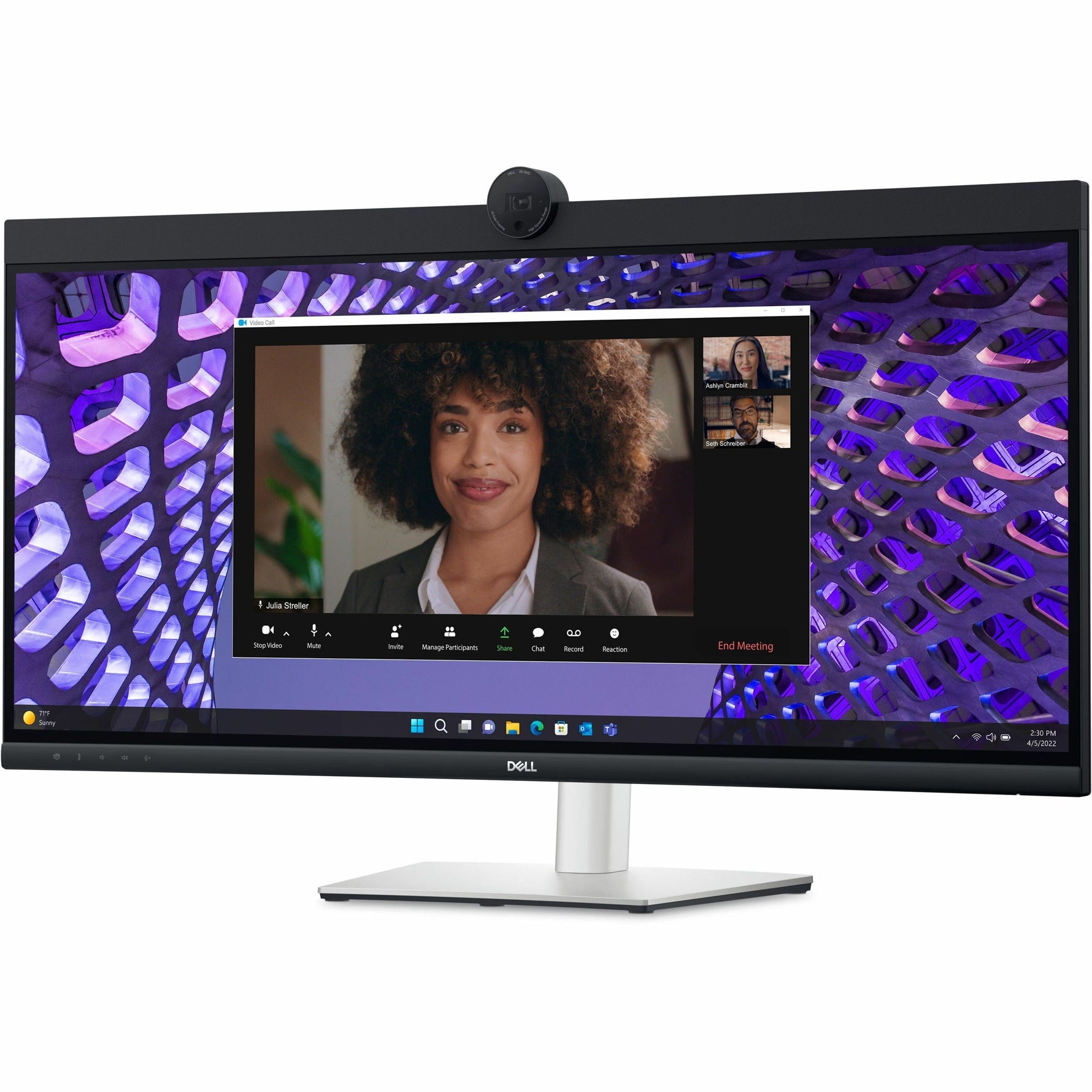 Dell P3424WEB 34' Class Webcam WQHD Curved Screen LED Monitor - 21:9