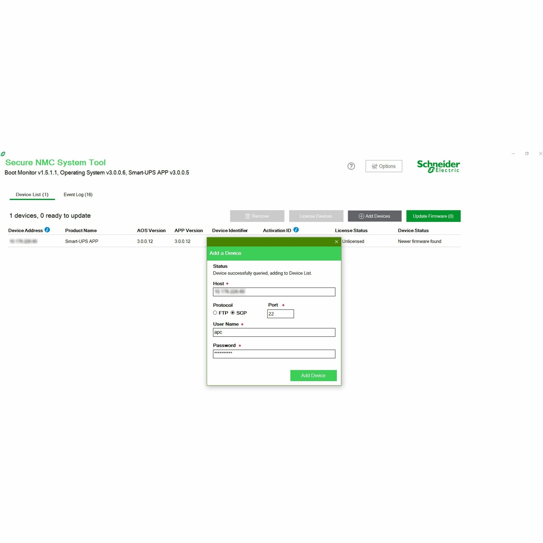 Schneider Electric Network Management Cards - License - 1 Device License - 3 Year