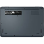 Lenovo 100w Gen 4 82VLS02400 11.6' Notebook - HD - Intel N-Series N100 - 4 GB - 128 GB SSD - English (US) Keyboard - Slate Grey - Bottom view