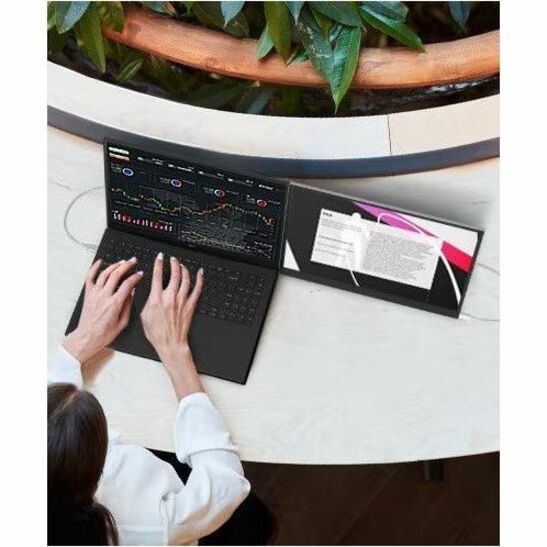 LG gram +view 16MR70 16' Class WQXGA LCD Monitor - 16:10 - Silver, Black - Alternate view 12