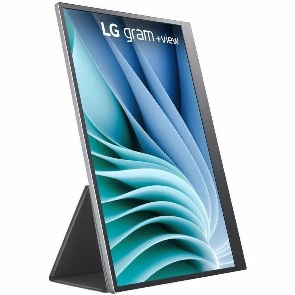 LG gram +view 16MR70 16' Class WQXGA LCD Monitor - 16:10 - Silver, Black - Top view