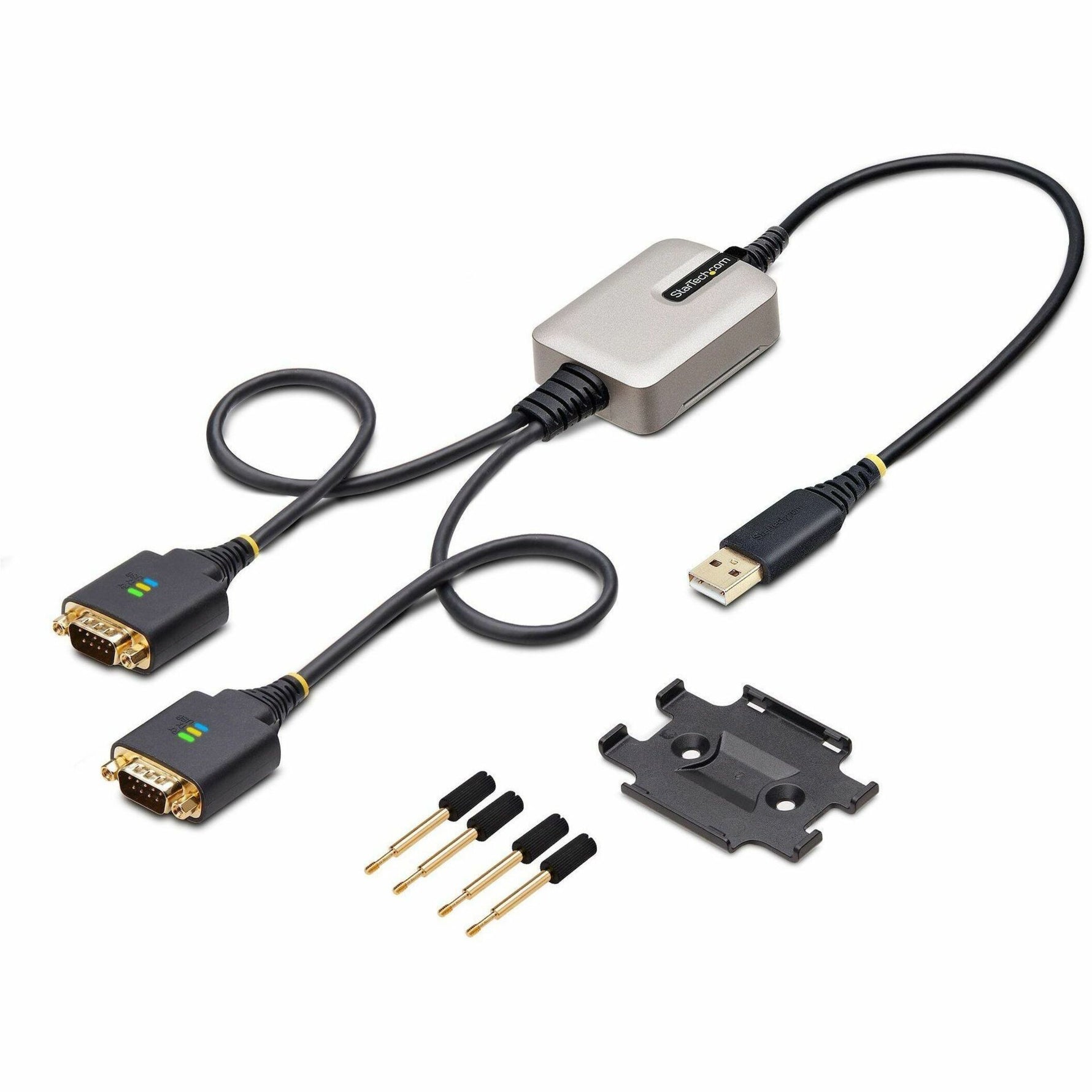 StarTech.com 2ft/60cm 2-Port USB to Serial Adapter Cable, COM Retention, FTDI, DB9 RS232, Changeable DB9 Screws/Nuts, Windows/macOS/Linux - Alternate view 7