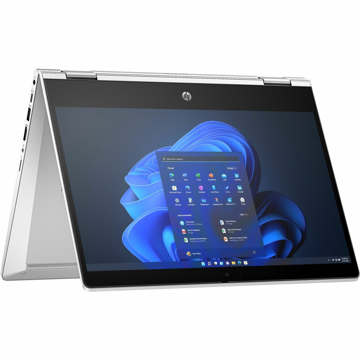 HP Pro x360 435 G10 13.3' Touchscreen Convertible 2 in 1 Notebook - Full HD - 60 Hz - AMD Ryzen 5 7530U - 16 GB - 256 GB SSD - Pike Silver Aluminum