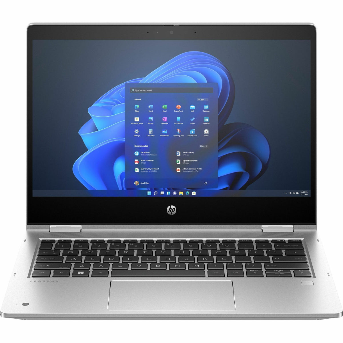 HP Pro x360 435 G10 13.3' Touchscreen Convertible 2 in 1 Notebook - Full HD - 60 Hz - AMD Ryzen 5 7530U - 16 GB - 256 GB SSD - Pike Silver Aluminum