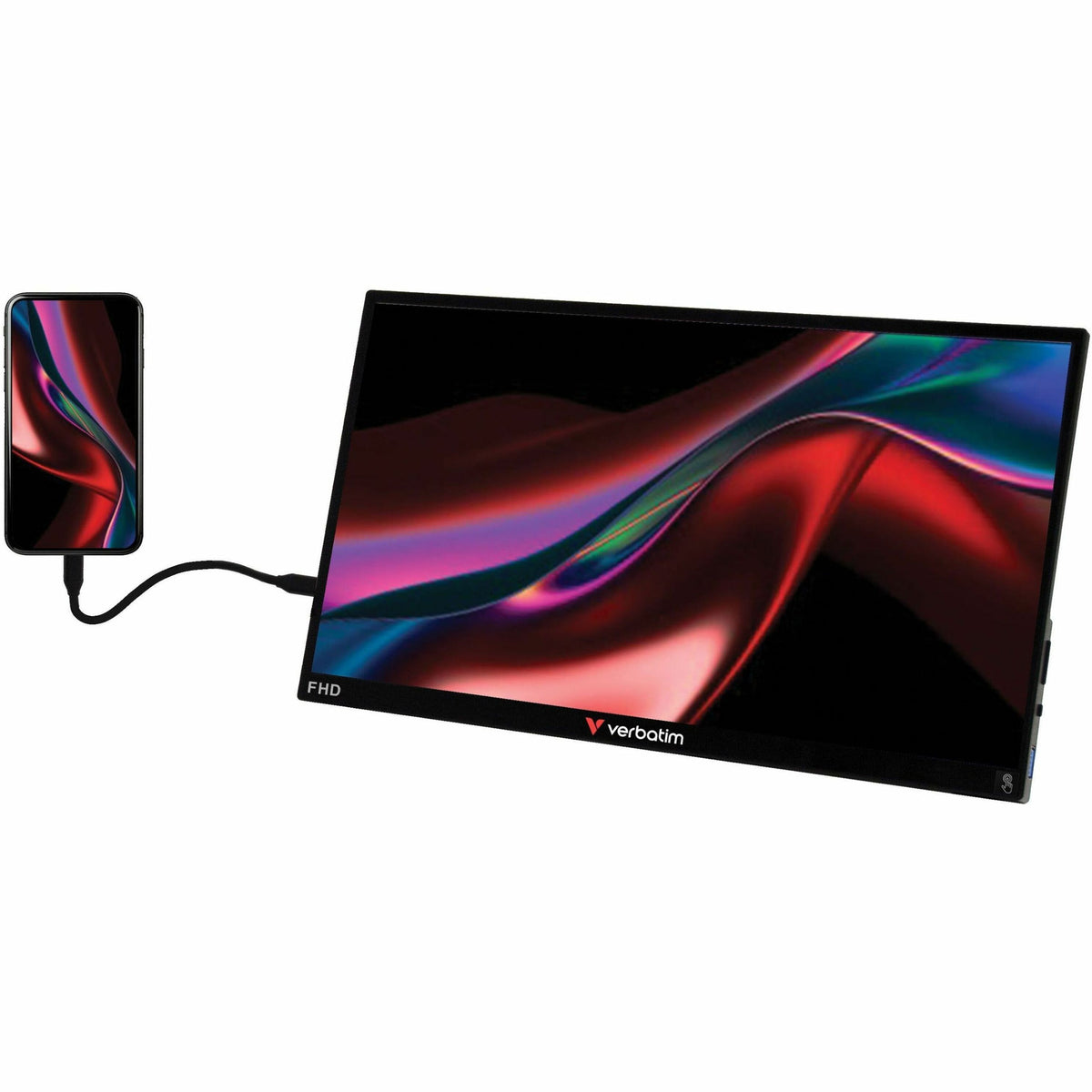 Verbatim PM-14 14' Class Full HD LCD Monitor - 16:9 - Black