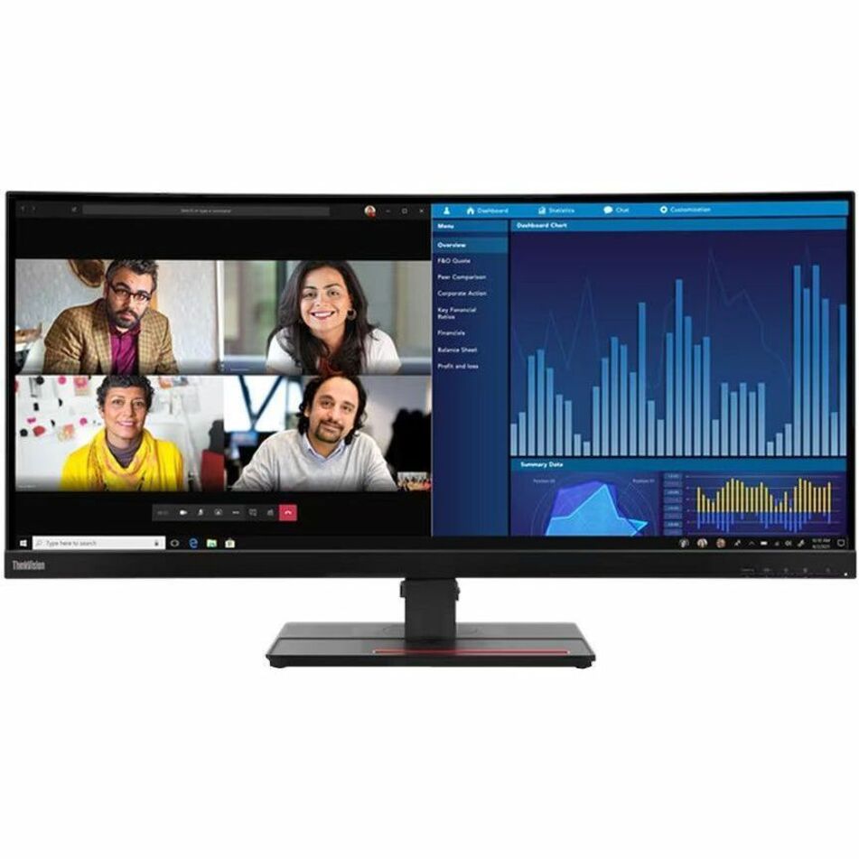 Lenovo ThinkVision P34w-20 34' Class Webcam UW-QHD Curved Screen LED Monitor - 21:9 - Raven Black