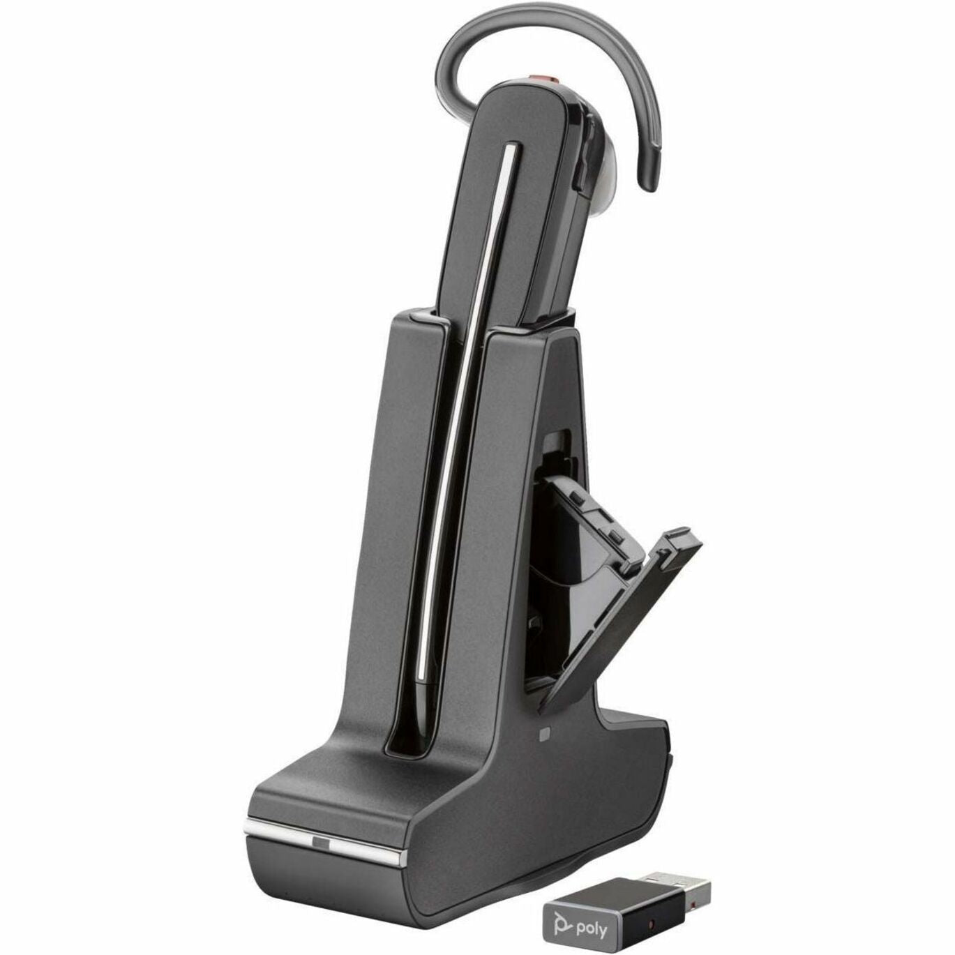 Poly Savi 8200 Office 8245 Wireless On-ear, Earbud, Behind-the-neck Mono Earset - Black