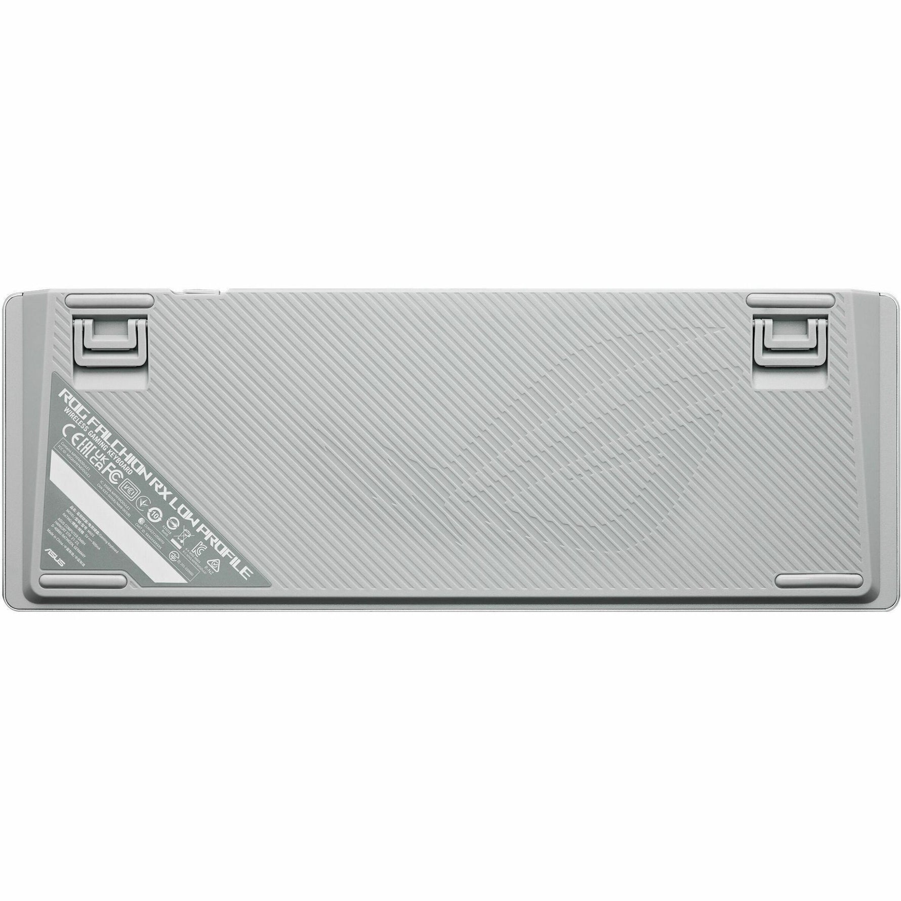 Asus ROG Falchion RX Low Profile Gaming Keyboard - Compact - Wired/Wireless Connectivity - USB 2.0 Interface - RGB LED - Bottom view