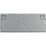 Asus ROG Azoth Gaming Keyboard - Wired/Wireless Connectivity - USB 2.0 Interface - RGB LED - White - Bottom view