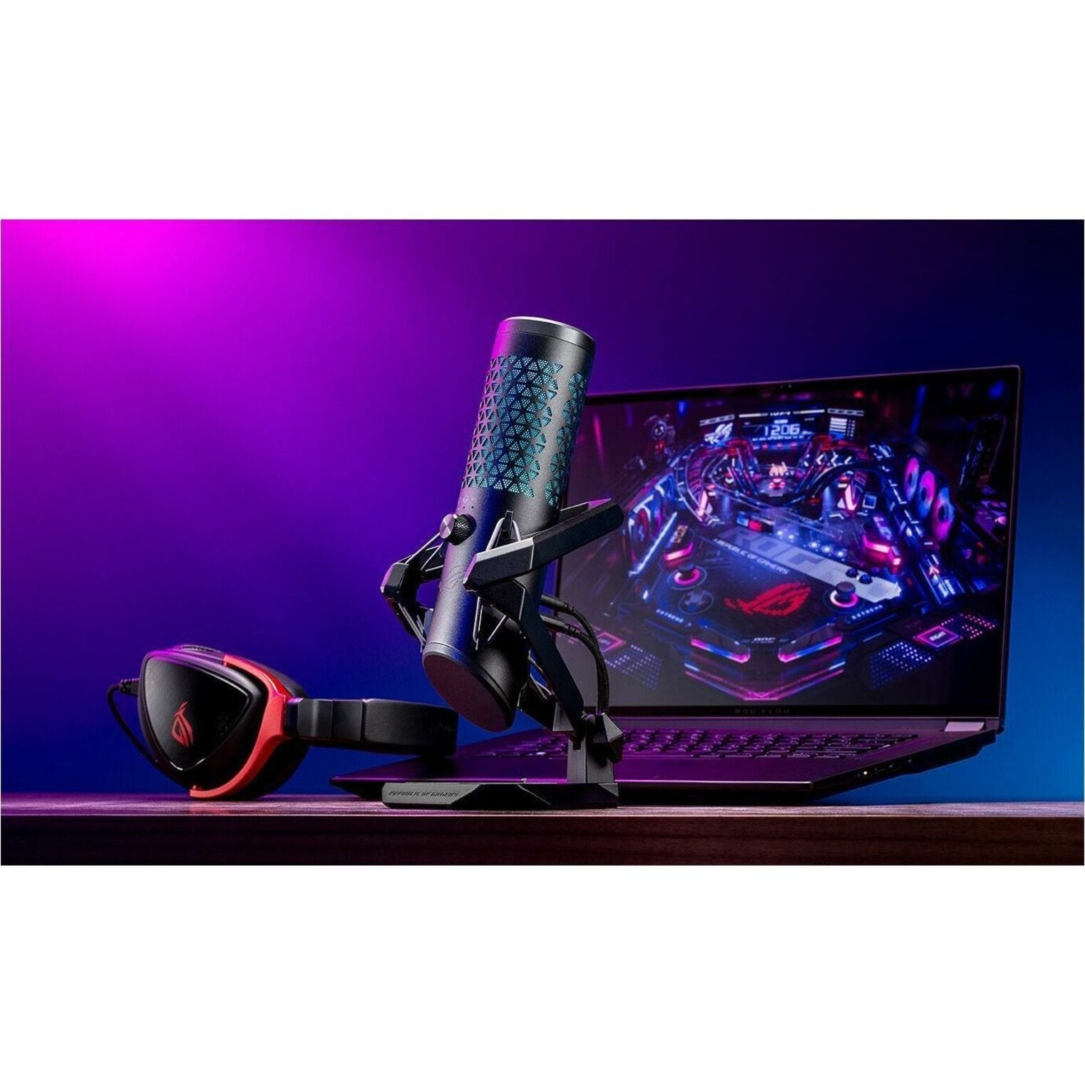 Asus ROG Carnyx Wired Condenser Microphone for Gaming, Studio, Recording, Podcasting, Live Streaming - Black - Alternate view 9