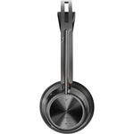 Poly Voyager Focus 2 Wired/Wireless Over-the-head Stereo Headset - Black - Left view