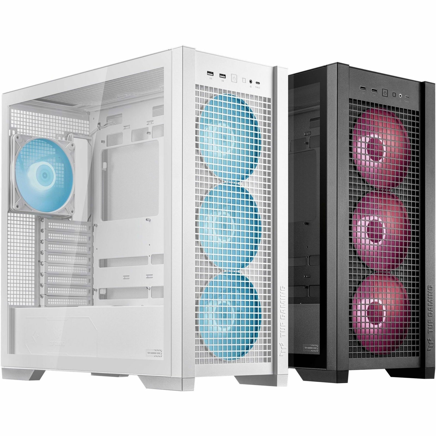 TUF TUF Gaming GT302 ARGB Gaming Computer Case - EATX, ATX Motherboard Supported - Mid-tower - Tempered Glass, Mesh, ABS Plastic, Steel - White - Alternate view 11