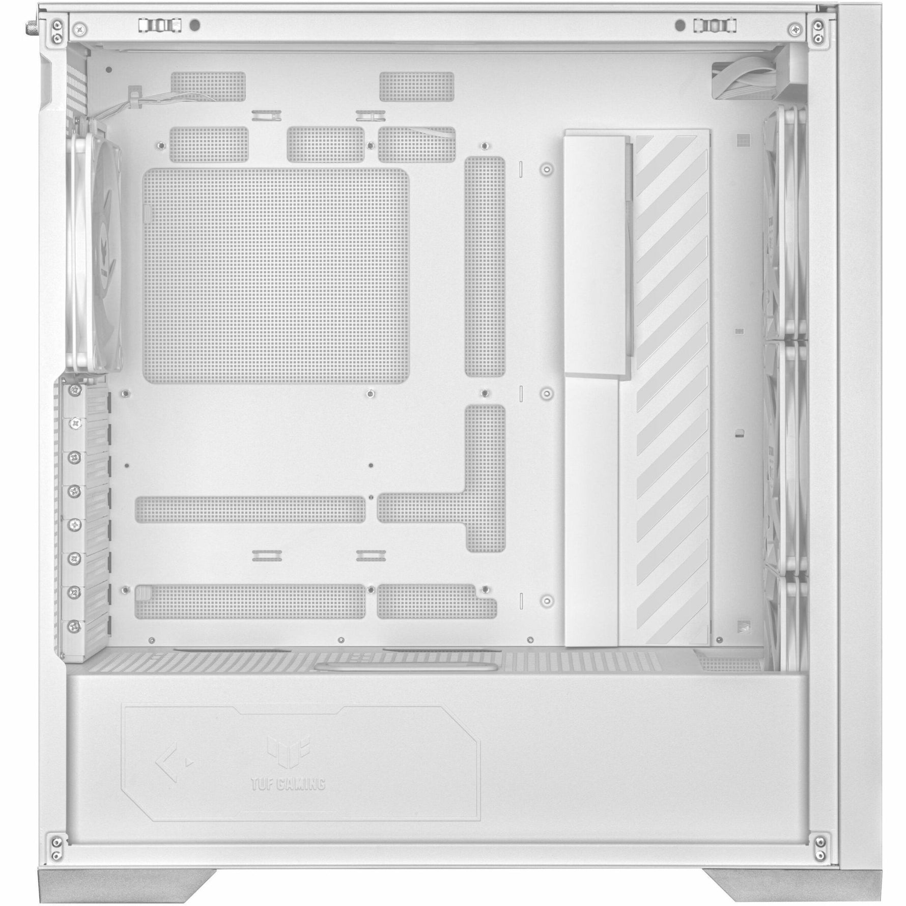 TUF TUF Gaming GT302 ARGB Gaming Computer Case - EATX, ATX Motherboard Supported - Mid-tower - Tempered Glass, Mesh, ABS Plastic, Steel - White - Right view