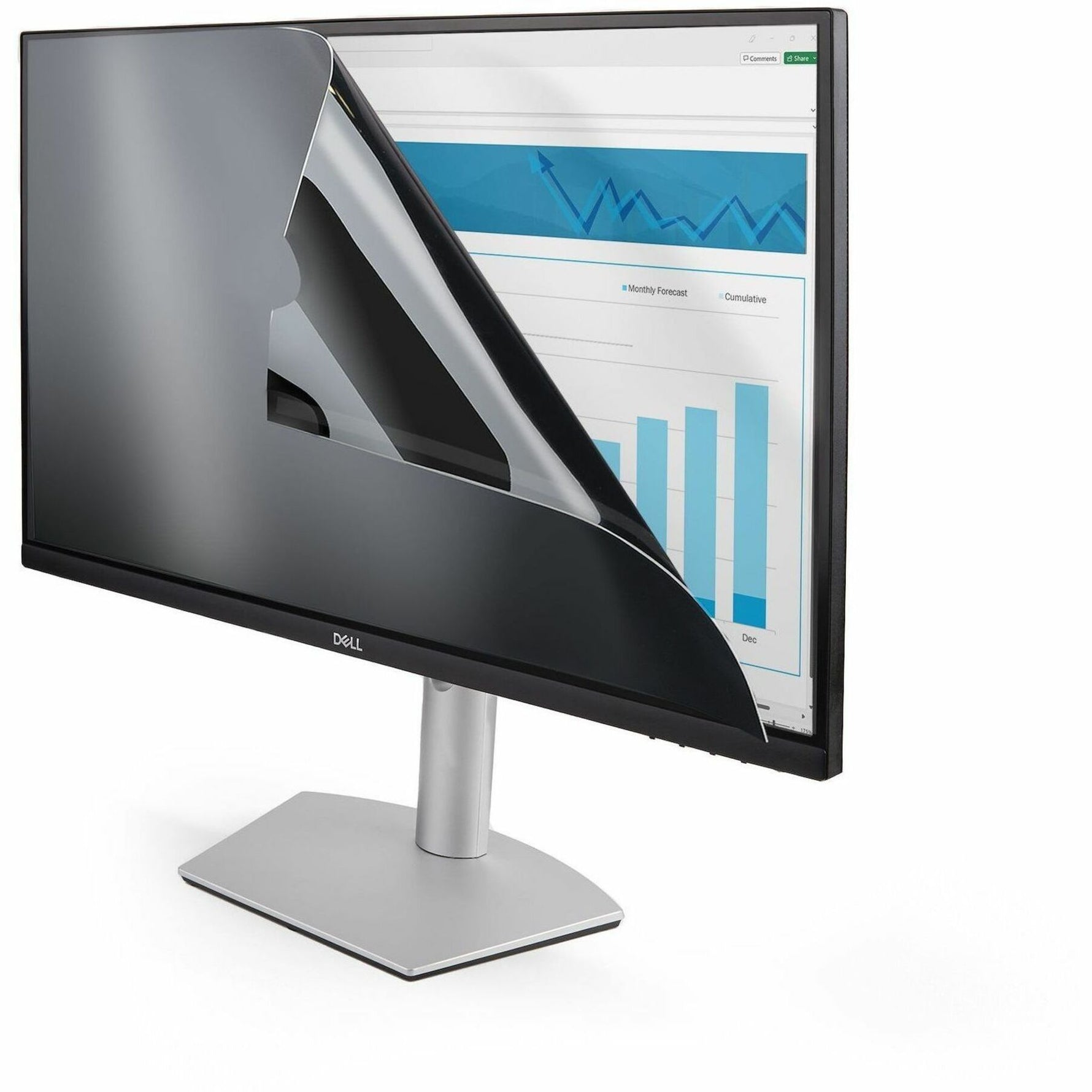 StarTech.com 25-inch 16:9 Computer Monitor Privacy Screen, Anti-Glare Privacy Filter w/Blue Light Reduction, +/- 30&deg; View Security Shield - Left view