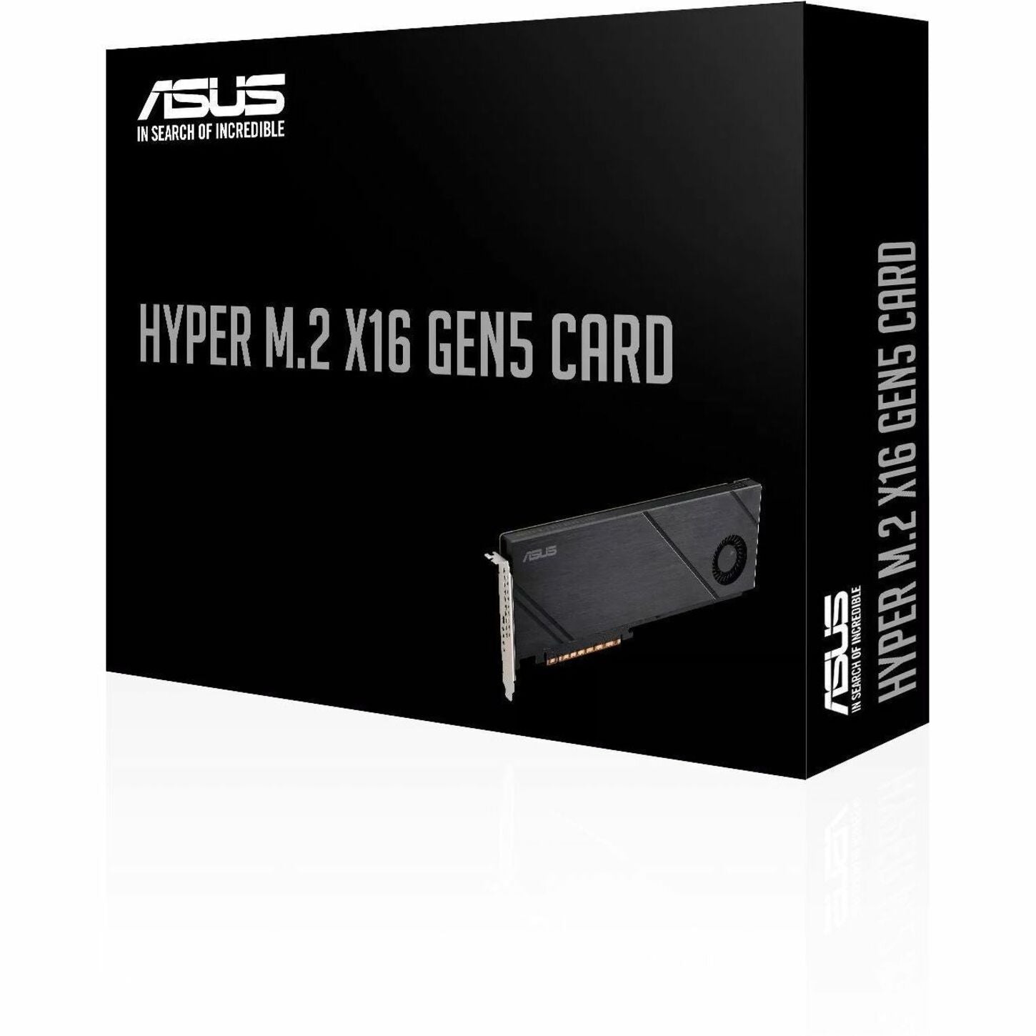 Asus Hyper M.2 x16 Gen5 Card NVMe Controller - NVMe - PCI Express 5.0 x16 - Plug-in Card - Alternate view 6