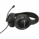 Verbatim Wired On-ear, Over-the-head Stereo Headset - Black - Bottom view