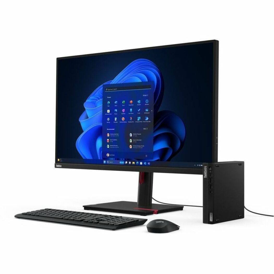 Lenovo ThinkCentre M70q Gen 5 12TD002EAU Desktop Computer - Intel Core i7 14th Gen i7-14700T - 32 GB - 1 TB SSD - Tiny - Black