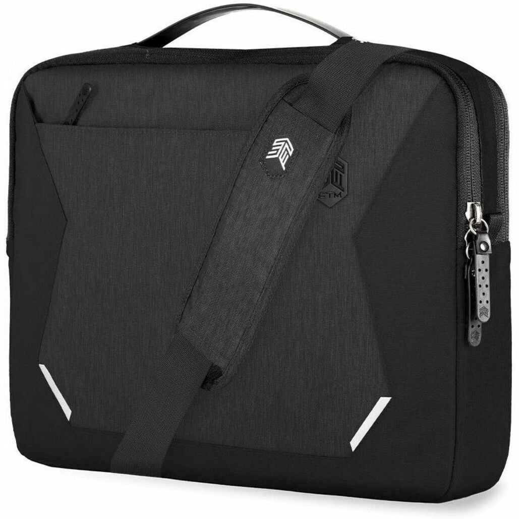 STM Goods Myth Carrying Case (Briefcase) for 38.1 cm (15') to 40.6 cm (16') Apple MacBook Pro - Magnet Black - Left view