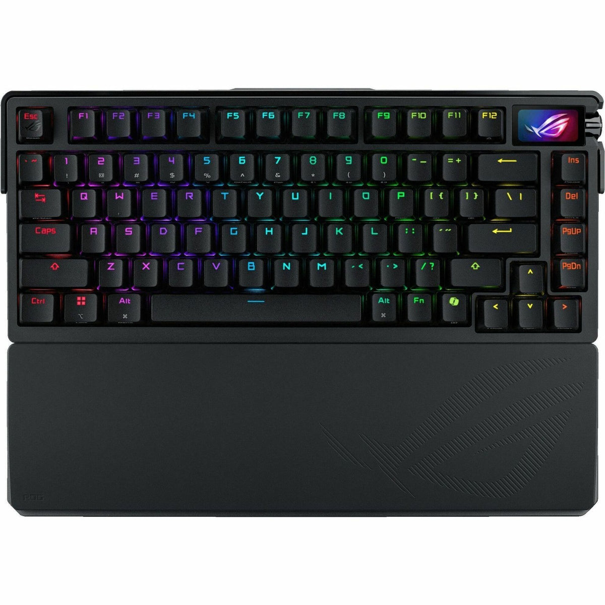 Asus ROG Azoth Extreme Gaming Keyboard - Wired/Wireless Connectivity - USB 2.0 Interface - RGB LED - Top view
