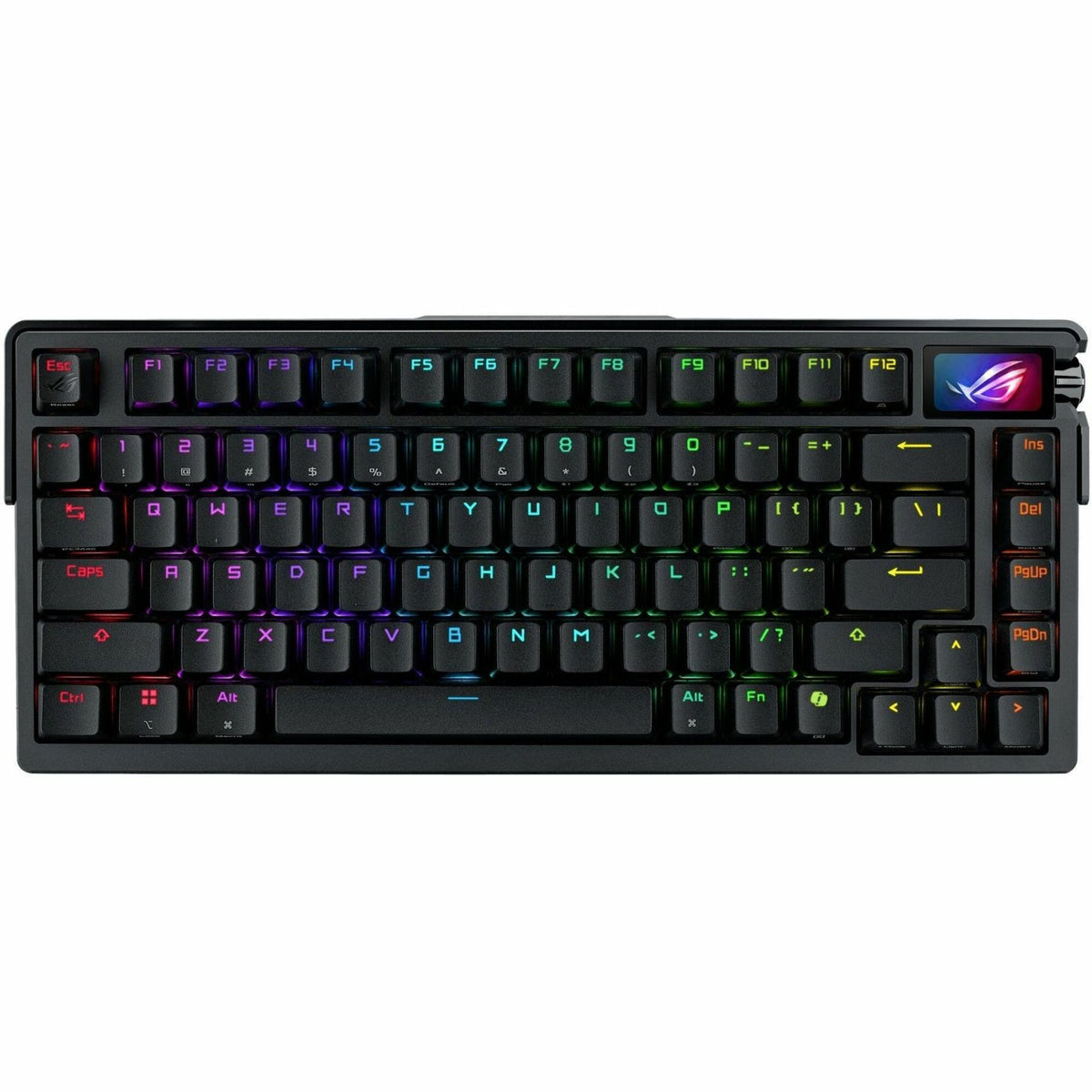 Asus ROG Azoth Extreme Gaming Keyboard - Wired/Wireless Connectivity - USB 2.0 Interface - RGB LED - Top view