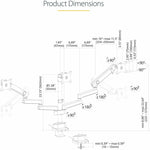 StarTech.com Triple Monitor Desk Mount For Up To Three 27in Screens, VESA 75x75/100x100, Tool-Less Arm Adjustments, C-Clamp/Grommet - Alternate view 7