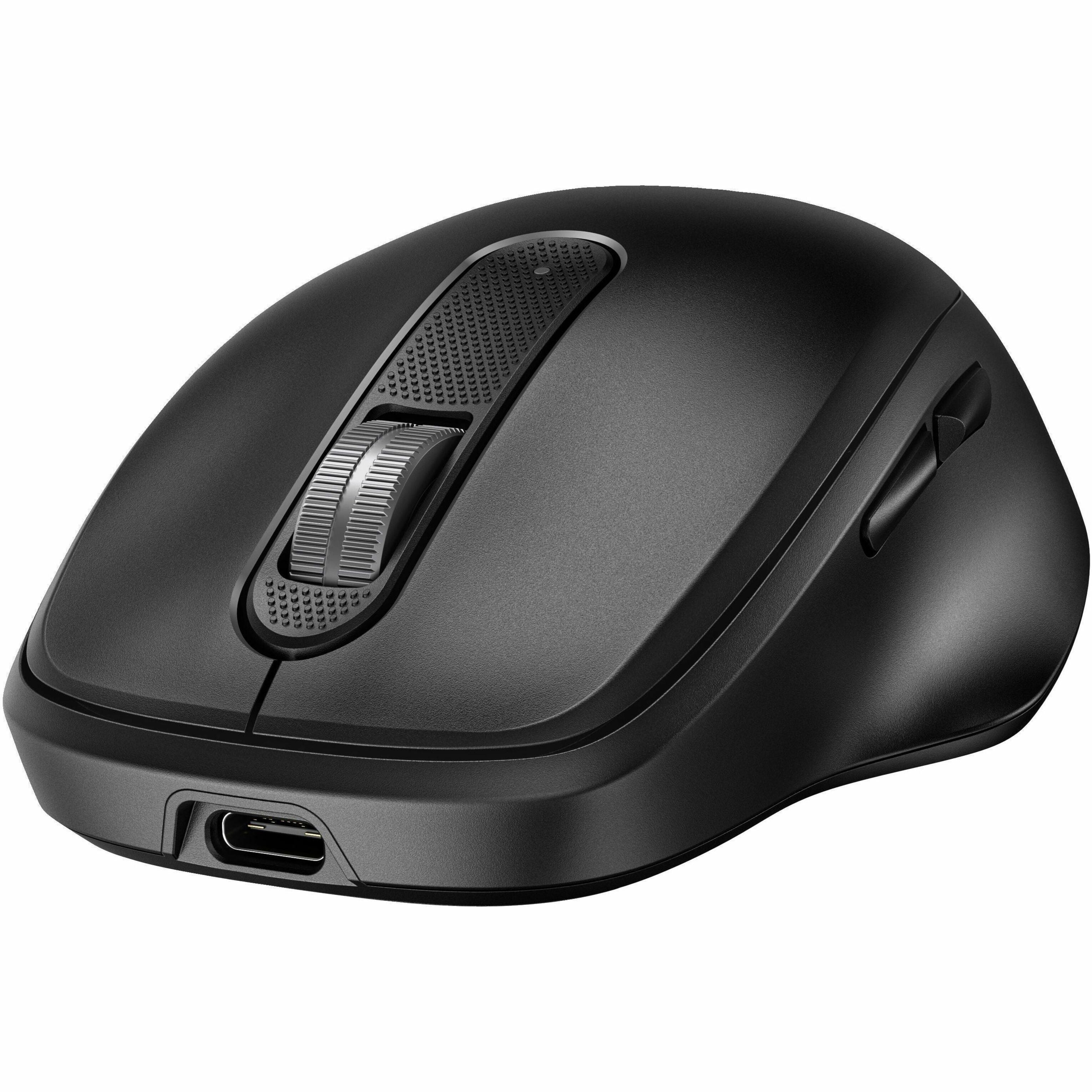 HP 510 Mouse - Radio Frequency - USB Type A - Multi Surface - 5 Button(s) - 4 Programmable Button(s) - Black