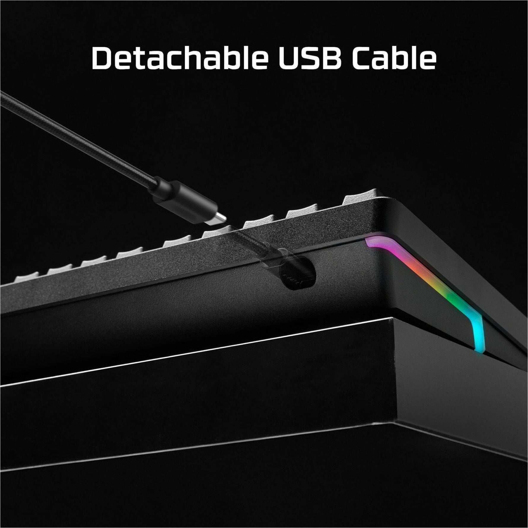 HyperX Alloy Rise Gaming Keyboard - Cable Connectivity - USB Type A Interface - RGB LED - Black - Alternate view 7