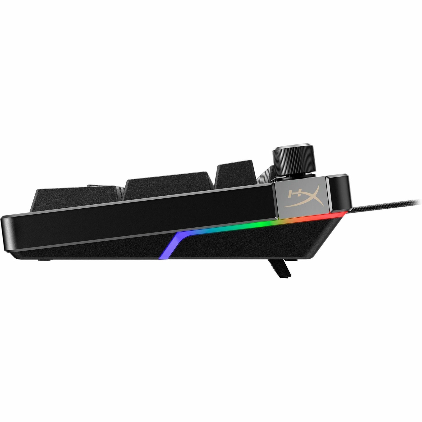 HyperX Alloy Rise Gaming Keyboard - Cable Connectivity - USB Type A Interface - RGB LED - Black - Left view