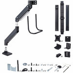 StarTech.com Crossbar Triple Monitor Desk Mount For Up To 3x 27in Screens, VESA 75x75/100x100, Tool-Less Arm Adjustments, C-Clamp/Grommet - Alternate view 7