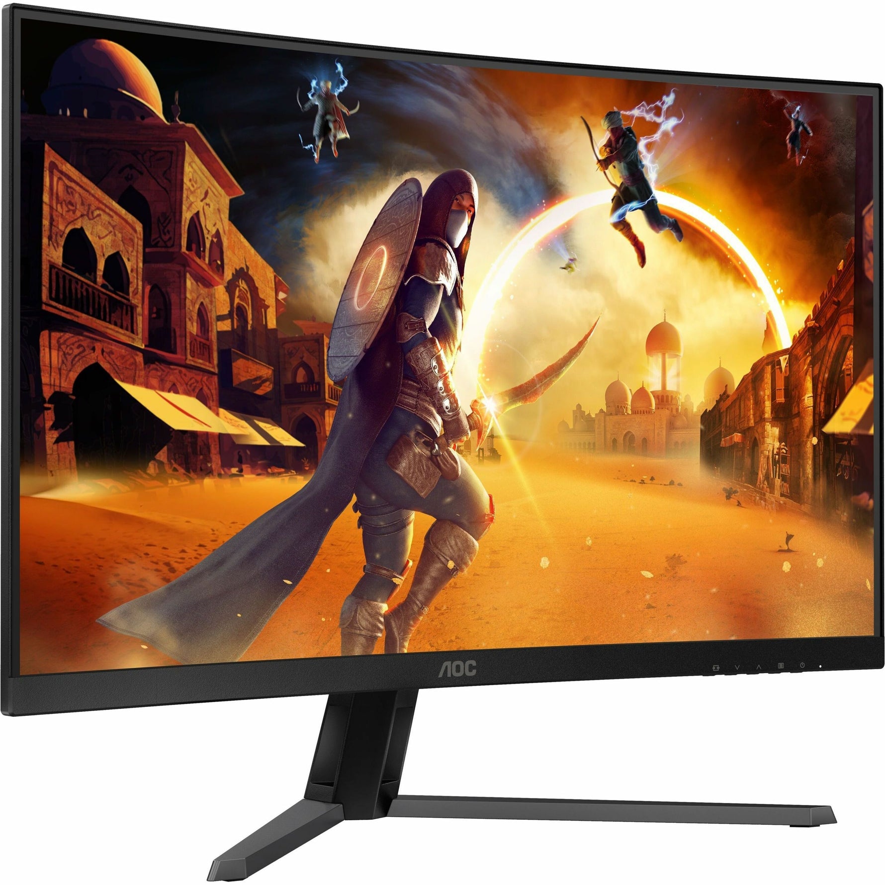 AOC CQ32G4E 32' Class WQHD Curved Screen Gaming LCD Monitor - Black, Red