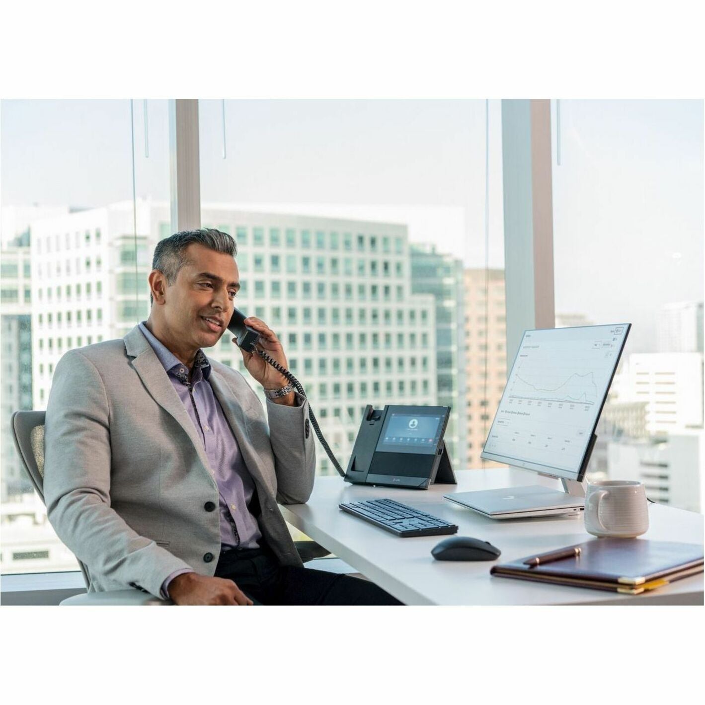 Poly CCX 600 IP Phone - Corded - Corded/Cordless - Wi-Fi, Bluetooth - Desktop - Black - Alternate view 8