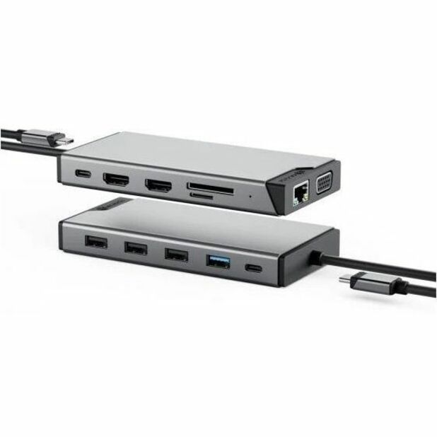 Alogic Mini Dock DV3 USB Type C Docking Station for Keyboard, Monitor, Notebook, Memory Card Reader, Smartphone, Mouse - Charging Capability - Memory Card Reader - SD - Space Gray - Portable