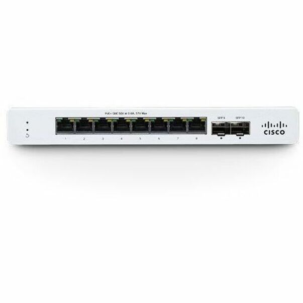 Meraki MS MS130-8P-I-HW 8 Ports Manageable Ethernet Switch - Gigabit Ethernet - 10/100/1000Base-T, 1000Base-X - White