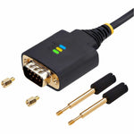 StarTech.com 6.6ft/2m USB to Null Modem Serial Adapter Cable, COM Retention, FTDI, RS232, Changeable DB9 Screws/Nuts, Windows/macOS/Linux - Alternate view 6