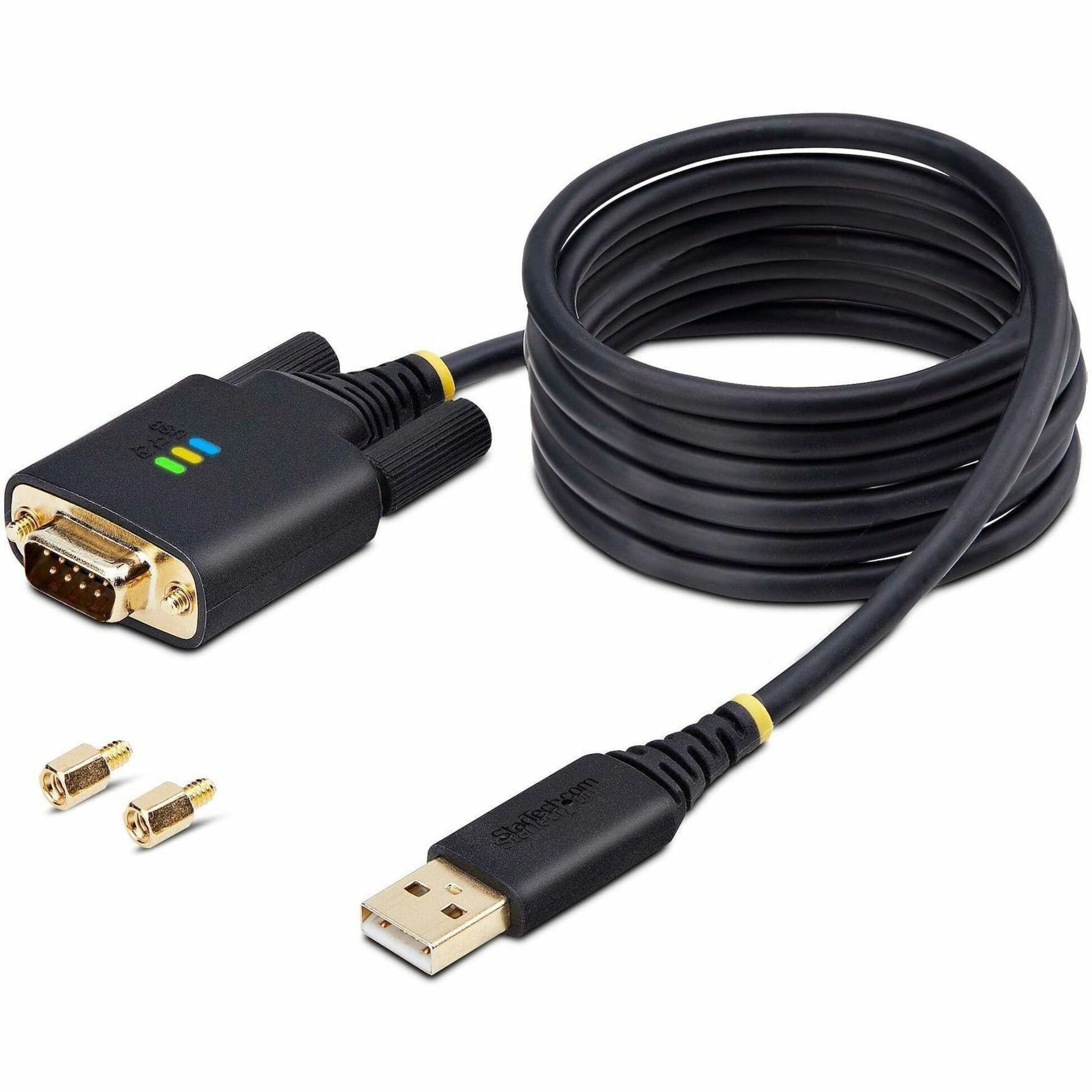 StarTech.com 6.6ft/2m USB to Null Modem Serial Adapter Cable, COM Retention, FTDI, RS232, Changeable DB9 Screws/Nuts, Windows/macOS/Linux - Alternate view 8