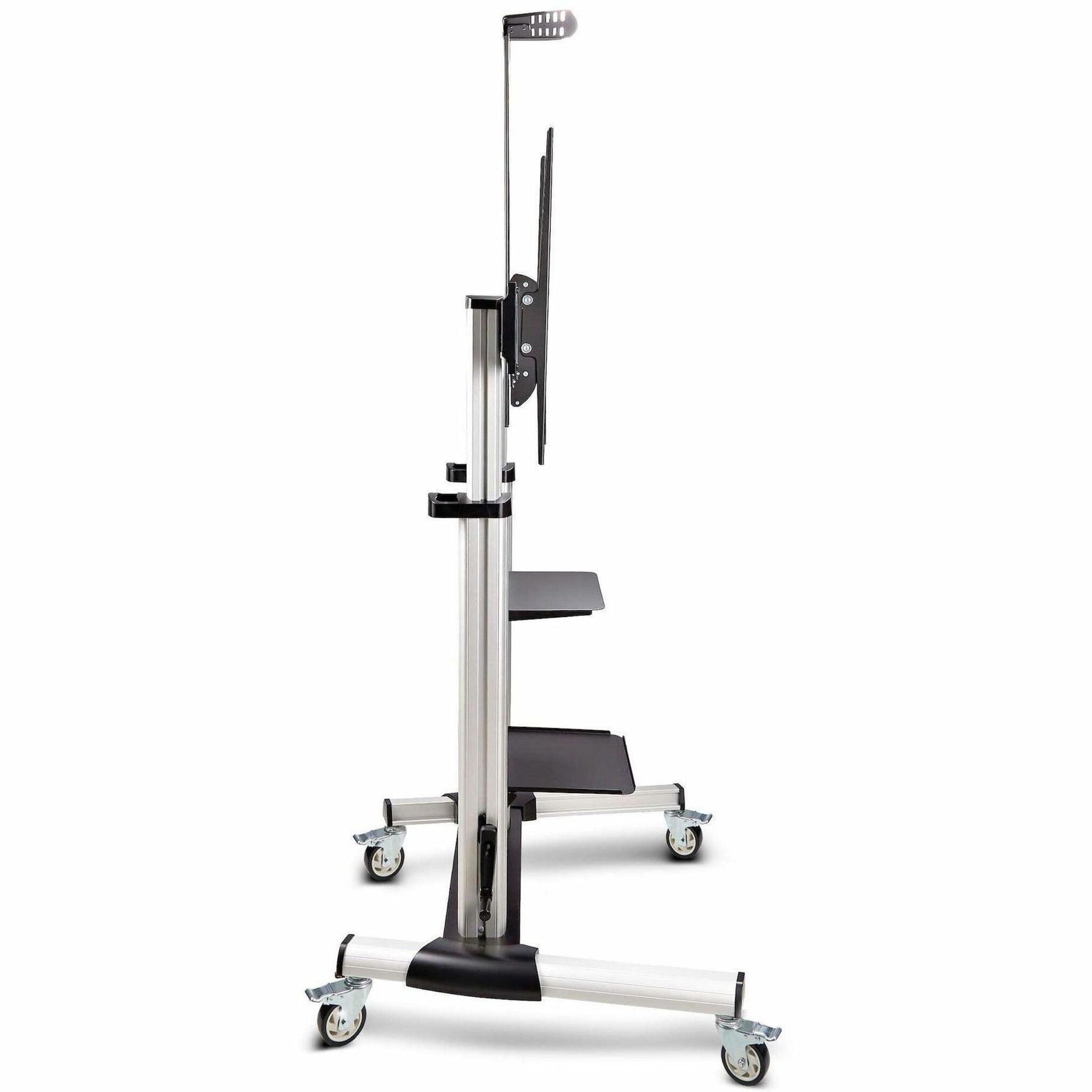 StarTech.com Rolling TV Cart/Stand On Wheels, For 60-100inch Flat Screens and 220lb, Height Adjustable Mobile Trolley Mount/Portable Stand - Right view