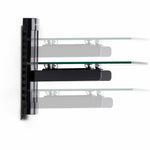 StarTech.com Floating Wall-Mounted AV Shelf, Adjustable Height Shelf For Under TV A/V Equipment, Black Tempered Glass Shelf - Right view