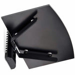 StarTech.com Floating Wall-Mounted AV Shelf, Adjustable Height Shelf For Under TV A/V Equipment, Black Tempered Glass Shelf - Bottom view